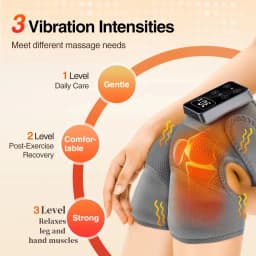 Electric Knee Massager with 3 Levels of Vibration And 5 Levels of Hot Compression Heated Leg Joint Muscle Relaxing Knee Pad