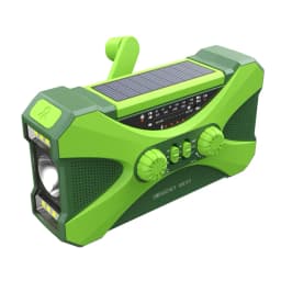 12000mAh Emergency Weather Radio with 2 Solar Panels Hand Crank Radio AM/FM/NOAA Weather Radio Reading Lamp for Outdoor Survival