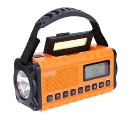 10000mAh Hand Crank Solar Emergency Radio with AM/FM/WB NOAA Weather Alert Type-C Charging LCD Clock, LED Flashlight & SOS Alarm
