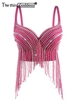 Sexy white rhinestone corset crop top women summer night club party tops woman halter tank top bra bustier hotwife street wear