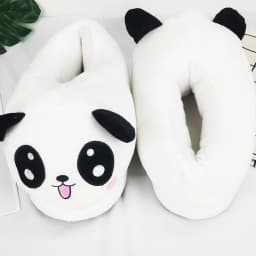 Winter Indoor Panda Women Slippers Ladies Cute Animals Plush Warm Furry Shoes Couple Home Bedroom Fuzzy Slipers Bear Men Sliders