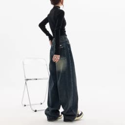 Spring Autumn Wide Leg Jeans Women High Waist Denim Trousers Women's Jeans Harajuku Vintage BF Style Loose Femme Streeetwear