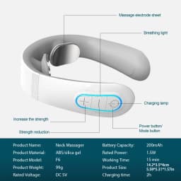 Smart Back Neck Massager Electric TENS Pulse Cervical Muscle Massages Wireless Shoulder Health Care H99 H62 JT88 F6Device