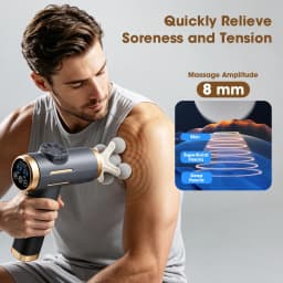 Electric Fascia Gun 24W 99 Gear Adjustable 11 Replacement Head Deep Tissue 8mm Percussion Massager Rechargeable Home Gym Massage