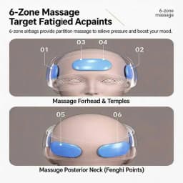 JianYouCare Portable Head and Eye Integrated Airbag Massager Rechargeable Hot Compression Scalp Massage Relieve Brain Fatigue