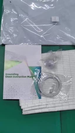 MAXSHARER Grounding Bed Sheet 68*132cm Conductive Silver Fiber Flat Sheet Organic Cotton Earthing Sheet for Better Sleep