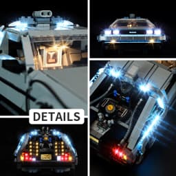 Kyglaring LED Light Kit Suitable for Lego Back to the Future Time Machine 10300 Building Block Decorative Lamp Not Include Model