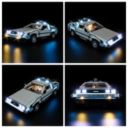 Kyglaring LED Light Kit Suitable for Lego Back to the Future Time Machine 10300 Building Block Decorative Lamp Not Include Model