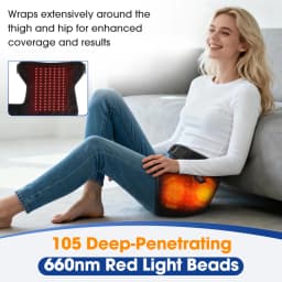 Hip Massage Belt with Professional 105 pcs 660nm Red Light Beads Heating Hip Massager for Thighs Buttock Hip Full-Wrap