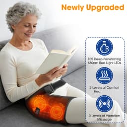 Hip Massage Belt with Professional 105 pcs 660nm Red Light Beads Heating Hip Massager for Thighs Buttock Hip Full-Wrap