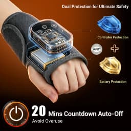 660nm Infrared Wrist Massager Red Light Heating Vibration Massage Wrap Brace Electric Wristband Pad for Hand Joint Support Relax