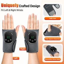 660nm Infrared Wrist Massager Red Light Heating Vibration Massage Wrap Brace Electric Wristband Pad for Hand Joint Support Relax