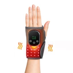 660nm Infrared Wrist Massager Red Light Heating Vibration Massage Wrap Brace Electric Wristband Pad for Hand Joint Support Relax
