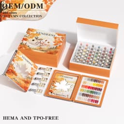 Vendeeni Hot Popular Fall Winter Nail Gel Polish Collection 36color Set TPO HEMA Free OEM High Pigment Autumn Gel Nail Polish