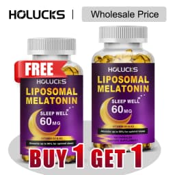 Buy 1 Get 1 Free! Liposomal Melatonin Supplement, for Insomnia Relief & Jet Lag Recovery, Quick Sleep Onset & Restful Nights