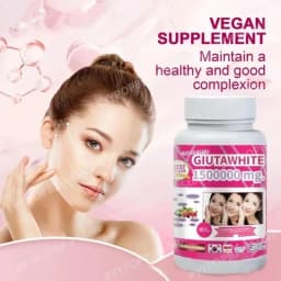 1500000mg Glutathione Capsules with Vitamin C Biotin Zinc Acerola Cherry for Whitening Skin Boost Up Tighten Pore 60 Count