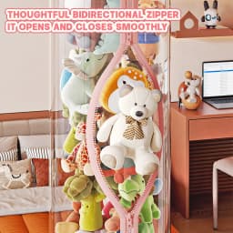 Transparent Plush Doll Storage Box Children's Toy Organizer Toy Organization Kid DIY Zipper Bins for Christmas & Halloween Decor