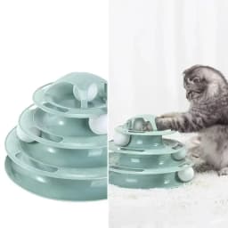 3/4 Levels Cats Toy Tower Tracks Cat Toys Interactive Cat Intelligence Training Amusement Plate Tower Pet Products Cat Tunnel