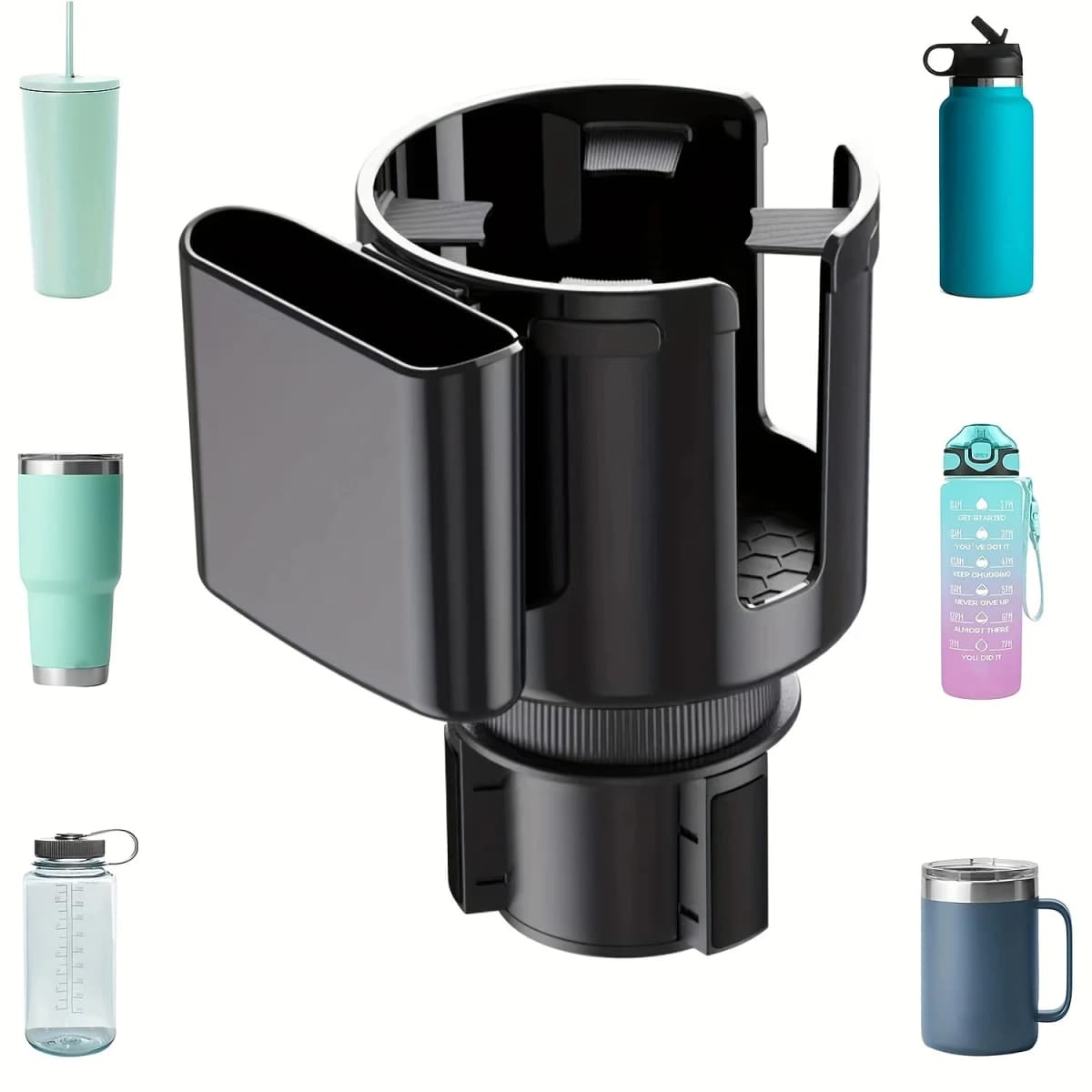 Multipurpose Auto Interior Expandable Organizer Storage Accessories With Phone Holder Car Cup Holder Expander Cupholder Adapter