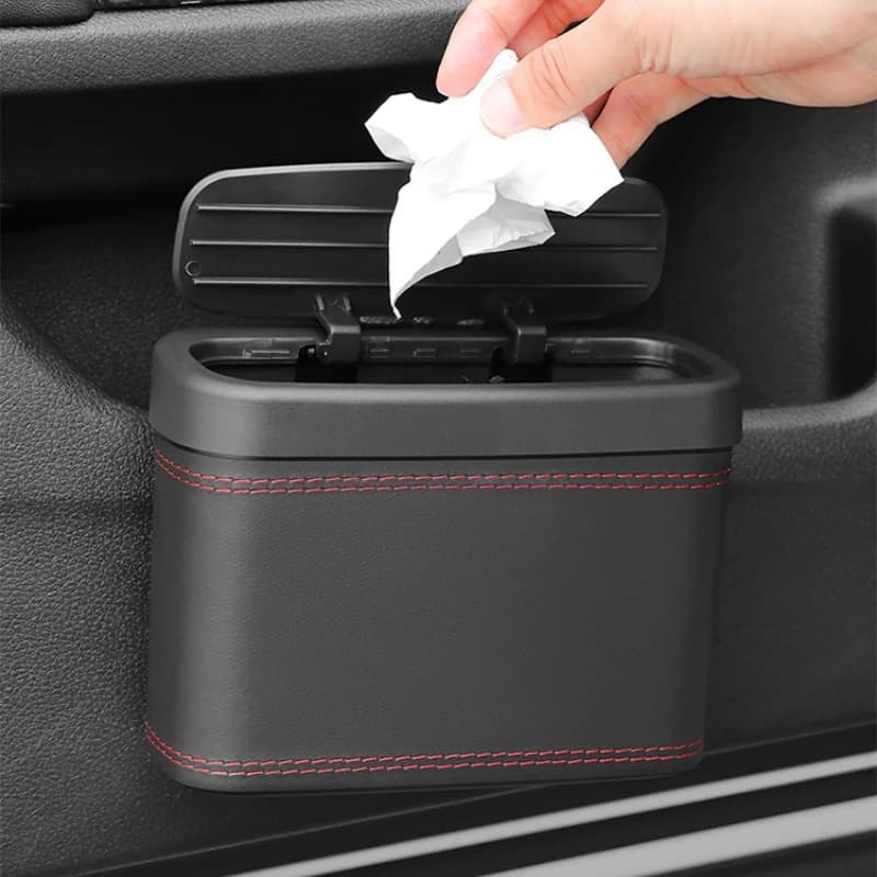 Multi-functional Car Trash Bin Hanging Vehicle Garbage Dust Case Universal Backrest Storage Box Pressing Trash Can Accessories