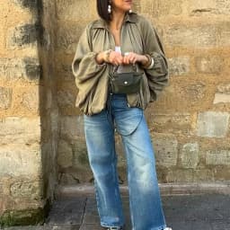 KONDALA High Street Satin Bomber Jackets Women Long Lantern Sleeve Zipper Oversized Jackets Fashion 2025 Autumn Casual Outwears