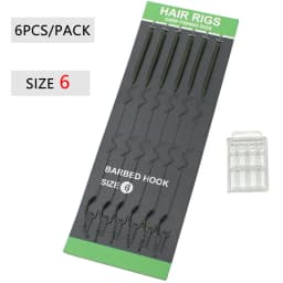Leader Carp Fishing Hooks Hair Rigs With Braided Line Ready Made Boilies Bait Tied Feeder Group Barbed hook Accessories