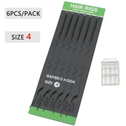 Leader Carp Fishing Hooks Hair Rigs With Braided Line Ready Made Boilies Bait Tied Feeder Group Barbed hook Accessories