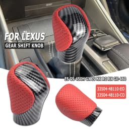 AT Leather Gear Shift Knob For Lexus ES350 GS300 GS350 GX460 NX300 IS250 IS350 RX350 RC300 RC350 POMO Arm Ball Shifter Stick Pen