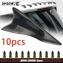 10Pcs Rear Roof Shark Fins Spoiler Wing Kit Universal Car Roof Spoiler Bumper Spoiler Shark Fin Diffuser Vortex Generator