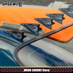 10Pcs Rear Roof Shark Fins Spoiler Wing Kit Universal Car Roof Spoiler Bumper Spoiler Shark Fin Diffuser Vortex Generator