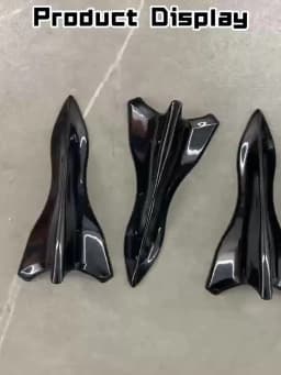 10Pcs Rear Roof Shark Fins Spoiler Wing Kit Universal Car Roof Spoiler Bumper Spoiler Shark Fin Diffuser Vortex Generator