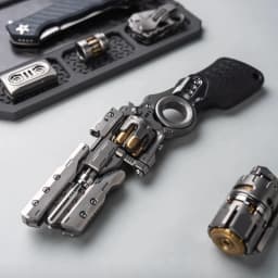 WANWU EDC New Zirconium Alloy Destroyer Electromagnetic Railgun Mechanical Metal Fidget Toy