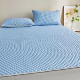 Breathable Cooling Mattress Mat Silky Fiber Fabric Bed Mat Summer Solid Color Cooling Pad Skin-friendly Sleeping Mat Washable