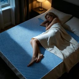 Breathable Cooling Mattress Mat Silky Fiber Fabric Bed Mat Summer Solid Color Cooling Pad Skin-friendly Sleeping Mat Washable