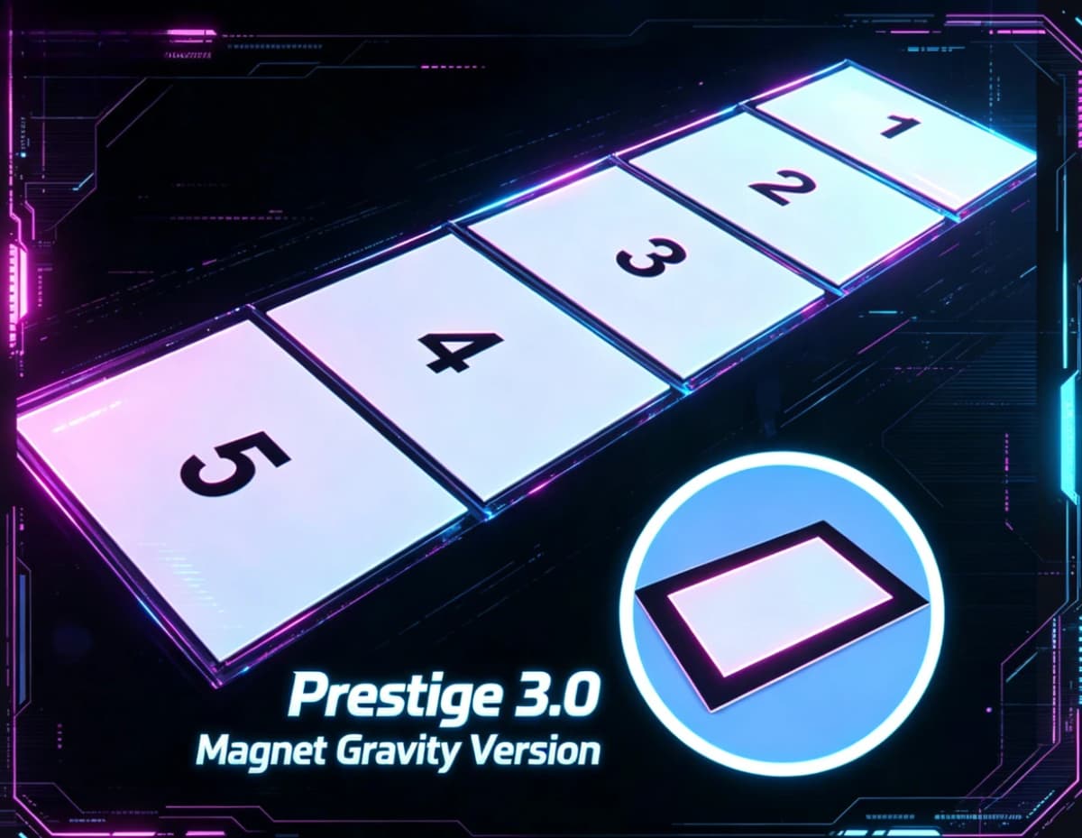 Prestige 3.0 Magnet Gravity Version Magic Tricks Visual Prediction Board Stage Mentalism Illusions Gimmicks Comedy Magia Props