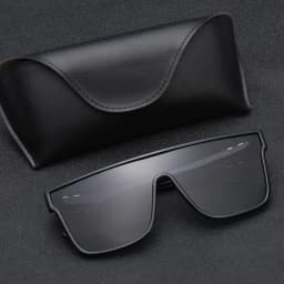 New Fashion Large Frame Sunglasses Luxury Brand Design One Piece True Film Eyewear Classic Outdoor Beach Sun Glasses Uv400