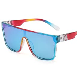 New Fashion Large Frame Sunglasses Luxury Brand Design One Piece True Film Eyewear Classic Outdoor Beach Sun Glasses Uv400