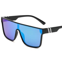 New Fashion Large Frame Sunglasses Luxury Brand Design One Piece True Film Eyewear Classic Outdoor Beach Sun Glasses Uv400