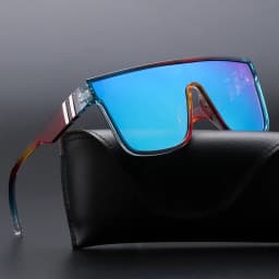 New Fashion Large Frame Sunglasses Luxury Brand Design One Piece True Film Eyewear Classic Outdoor Beach Sun Glasses Uv400