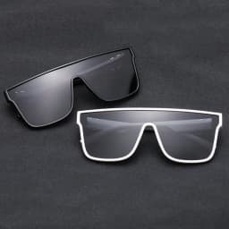 New Fashion Large Frame Sunglasses Luxury Brand Design One Piece True Film Eyewear Classic Outdoor Beach Sun Glasses Uv400