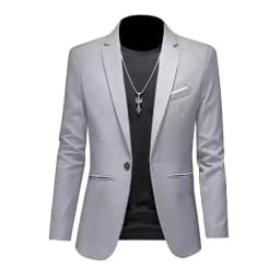 Men's Trendy Leisure Boutique Suit Jacket Autumn Casual Business Slim Fit Non-ironing Single Button Suit Solid Formal Blouse