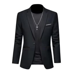 Men's Trendy Leisure Boutique Suit Jacket Autumn Casual Business Slim Fit Non-ironing Single Button Suit Solid Formal Blouse