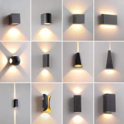 Round Square Modern Wall Lights Garden Porch Ip65 Waterproof Up Down Lighting Outdoor Led Bedroom Lamp Wall Decor