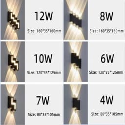 Waterproof IP55 Aluminum LED Wall Lamp AC110 220VLED Modern Outdoor Lights Patio Lights Durable Up and Down Lights Yard Wall Lig