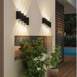 Waterproof IP55 Aluminum LED Wall Lamp AC110 220VLED Modern Outdoor Lights Patio Lights Durable Up and Down Lights Yard Wall Lig