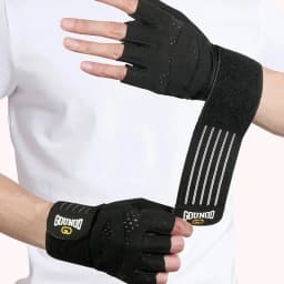 Weightlifting Anti-Slip Half Finger Gloves Wristband Support Wear-resistant Breathable Sports Gym Gloves Fitness Training