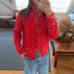Fashion Knit Printed Sweater Women's Stand Collar Long Sleeve Zippers Vintage Style Cardigan 2026 Autumn New Lady Casual Top 