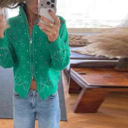 Fashion Knit Printed Sweater Women's Stand Collar Long Sleeve Zippers Vintage Style Cardigan 2026 Autumn New Lady Casual Top ﻿