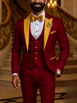 Quality Men's Suit Fit Tuxedo 3 Pieces Suit Dress Wedding Work & Party