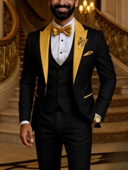 Quality Men's Suit Fit Tuxedo 3 Pieces Suit Dress Wedding Work & Party